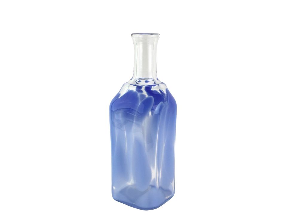 Lot 544: Handcrafted Cobalt Blue Art Glass Water Bottle