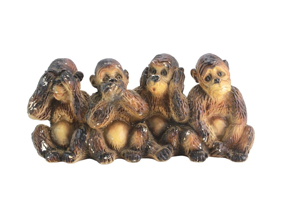 Lot 554: Four Monkeys Composite Statue