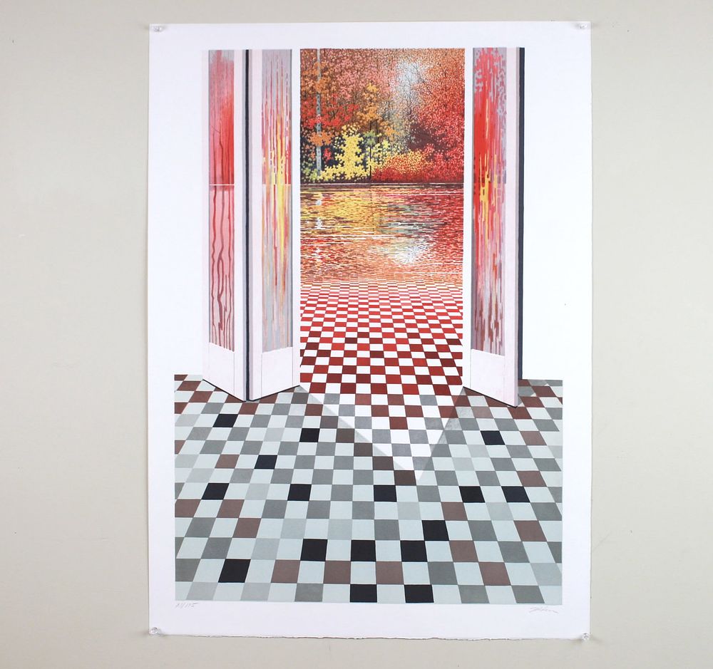 Lot 569: Rolland Golden, Reverie, original Lithograph