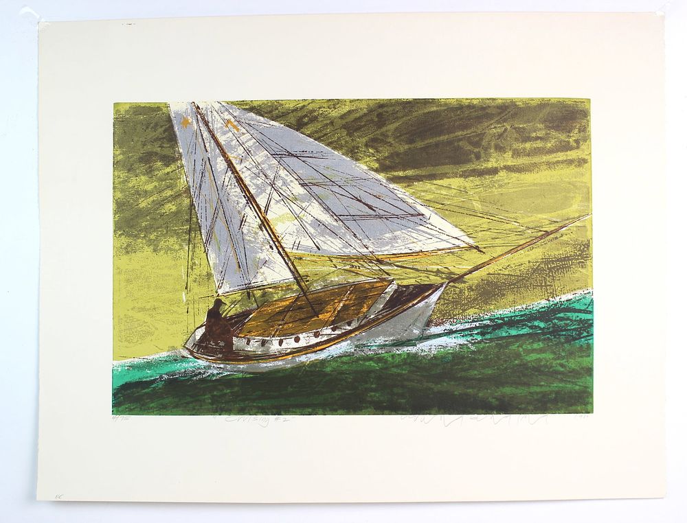 Lot 577: Howard Bradford, Cruising #2, Signed Serigraph