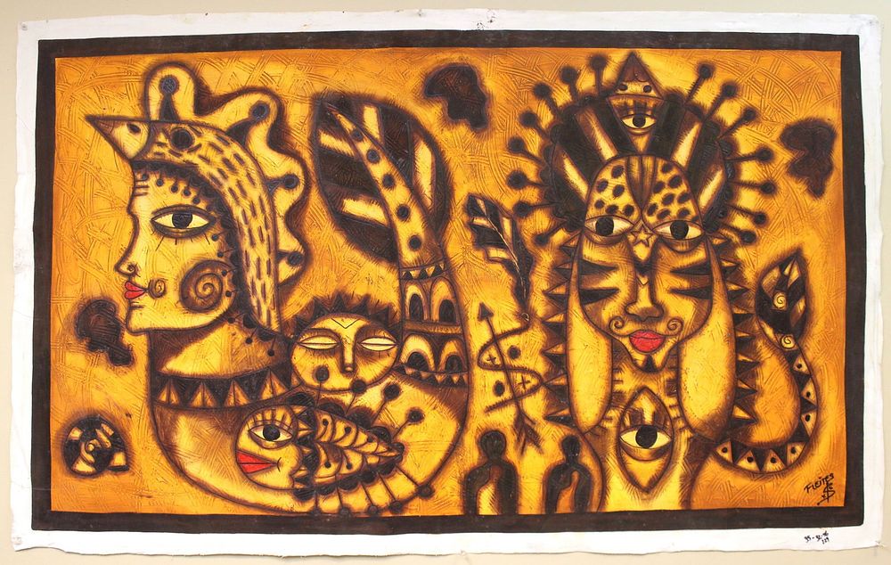 Lot 578: Tribal Spirits and Eyes of Vision, O/C