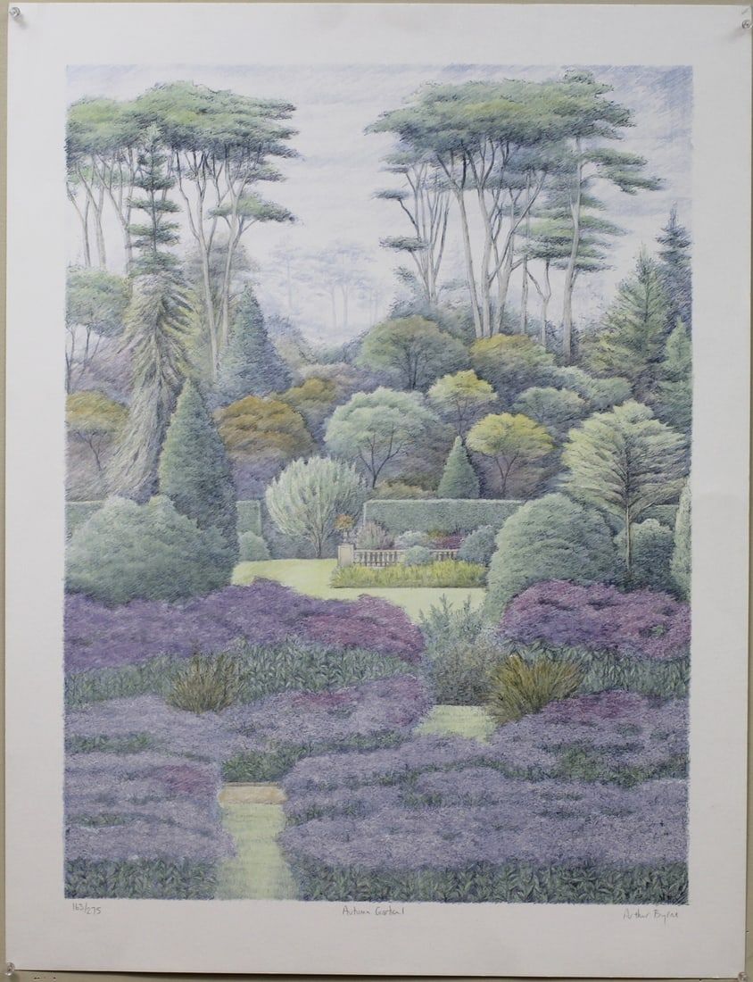 Lot 582: Autumn Garden 1 Lithograph by Arthur Byrne
