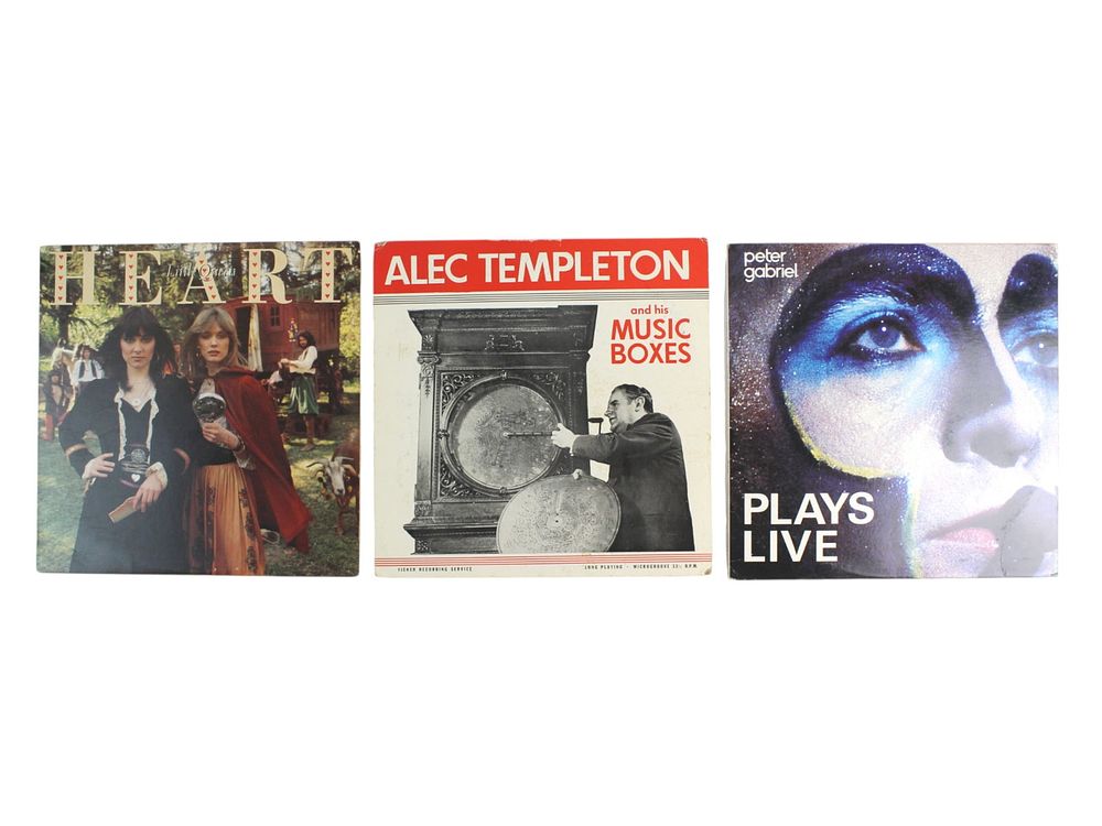 Lot 584: 3 Classic Vinyl Records, Heart, Templeton, Gabriel