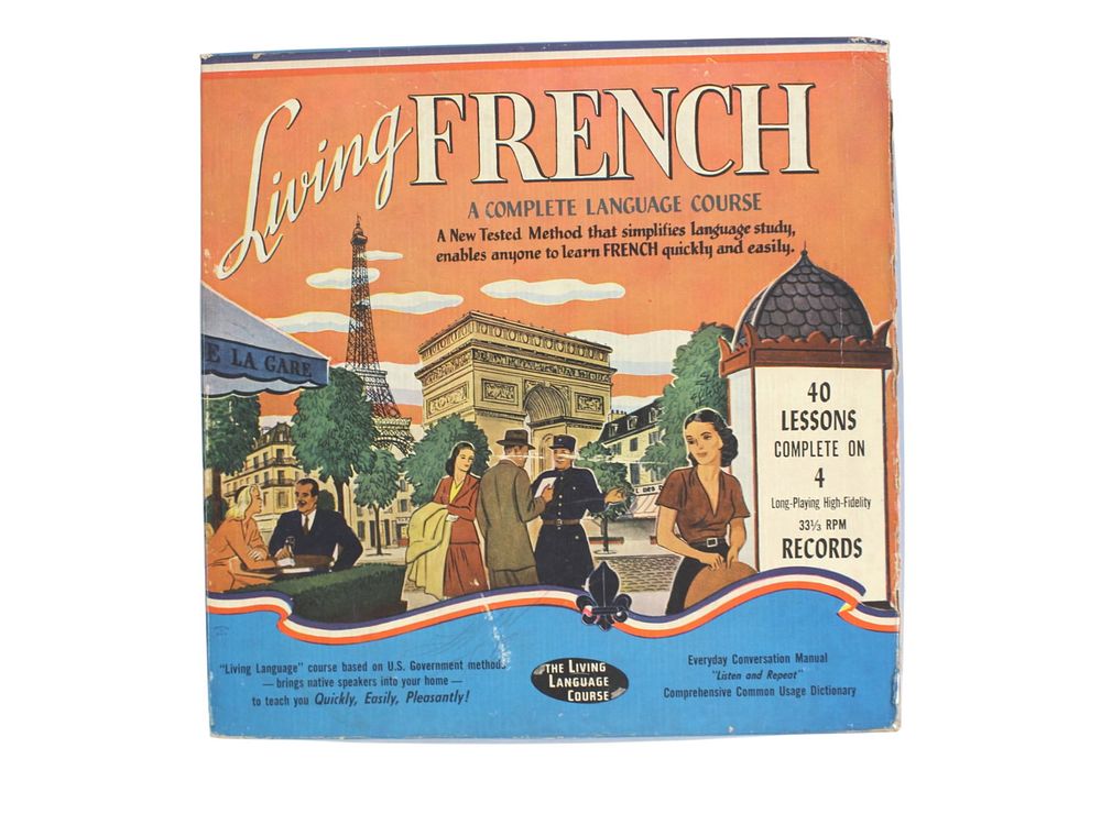 Lot 596: Living Language French Course ? 4 Record Set