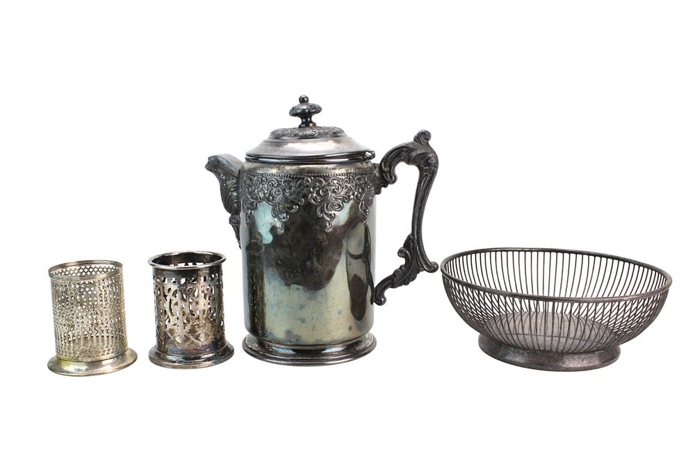 Lot 600: Mixed Silver Plate Hollowware Group