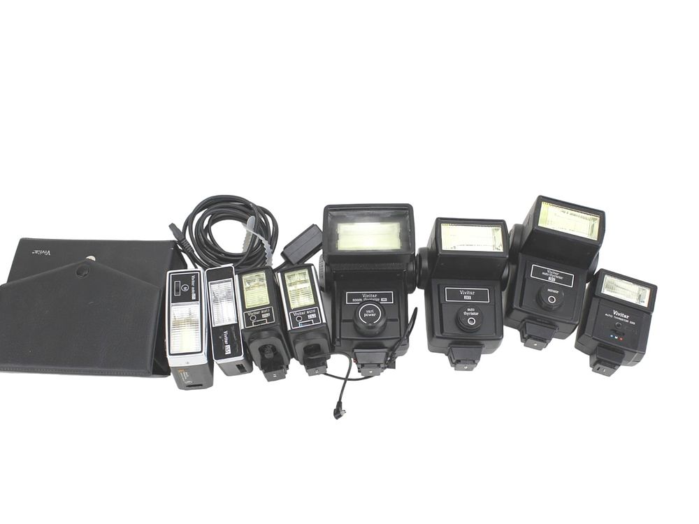 Lot 639: Eight Vivitar Camera Flashes