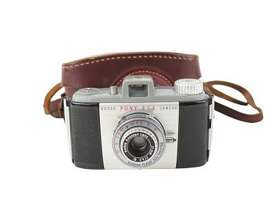 KODAK PONY 828 CAMERA. Kodak Eastman Pony 828 film camera with case. C1949-1959.