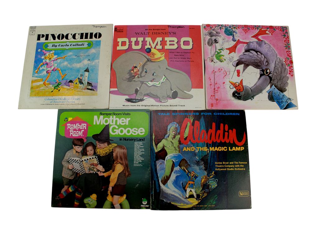 Lot 4: Five Children's 12-inch Vinyl Audio Records