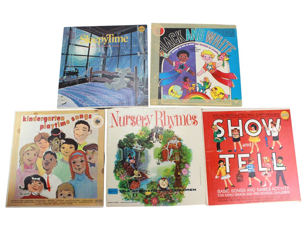 Lot 5: Five Children's 12-inch Vinyl Audio Records