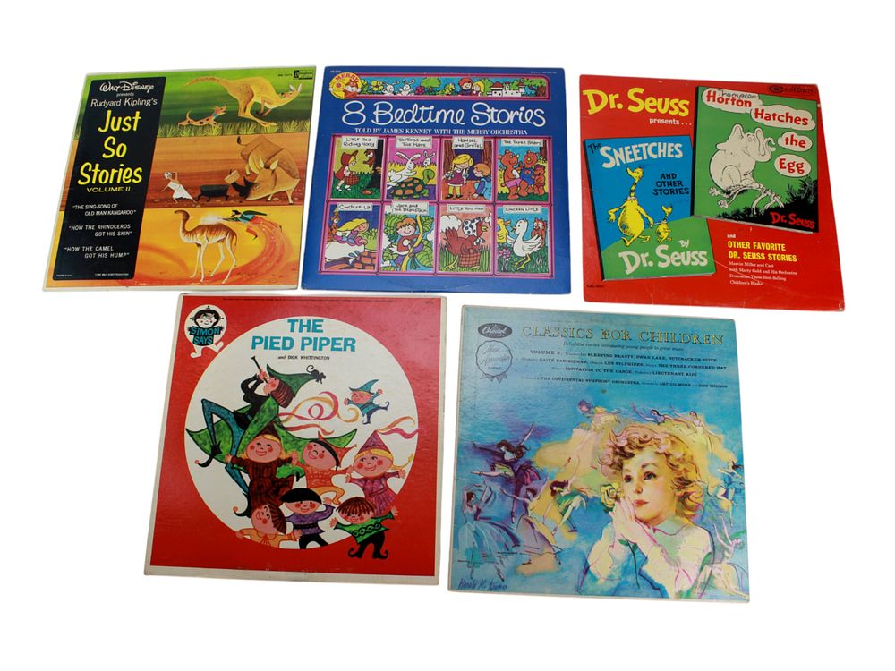 Lot 6: Five Children's 12-inch Vinyl Audio Records