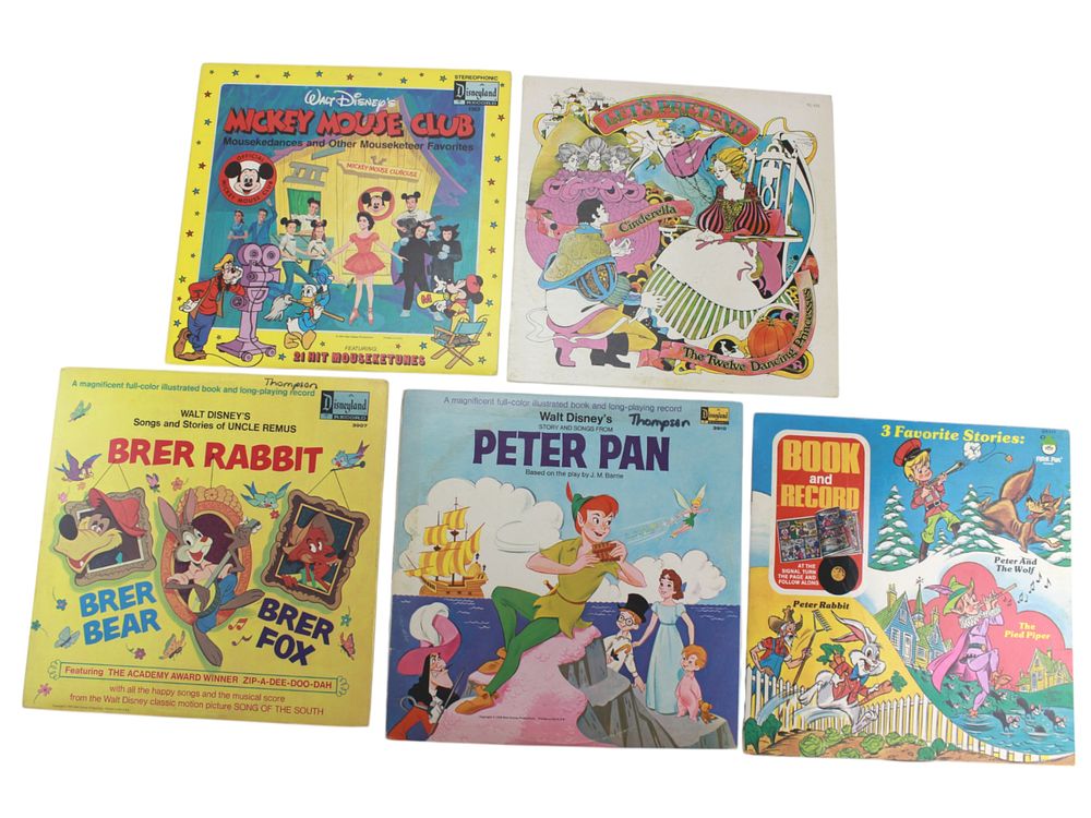 Lot 13: Five Children's 12-inch Vinyl Audio Records
