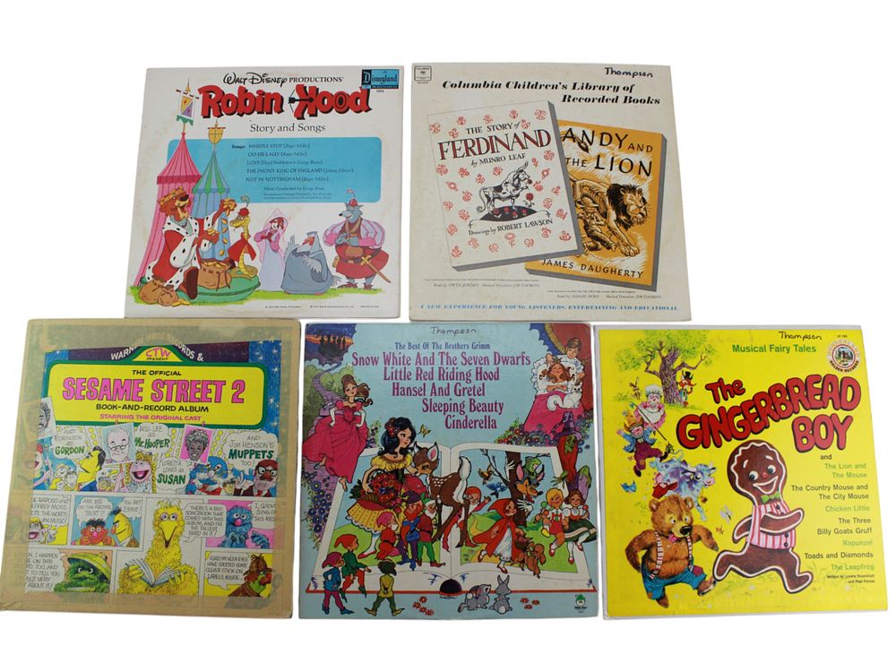 Lot 14: Five Children's 12-inch Vinyl Audio Records