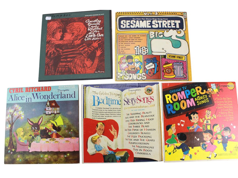 Lot 16: Five Children's 12-inch Vinyl Audio Records