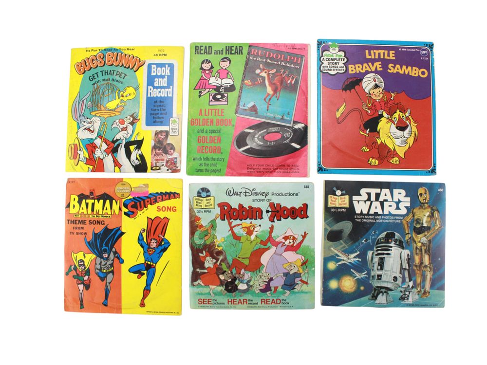 Lot 20: Six Children's 7-inch Vinyl Audio Records