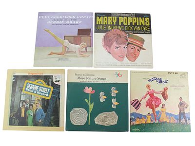 Five 12-inch Vinyl Audio Records. Including: 1) EPIC, Feel Good! Look Great, Exercise Along With 