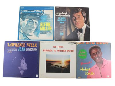 Five 12-inch Vinyl Audio Records. Including: 1) RCA Victor, Glenn Miller, Plays Selections From 
