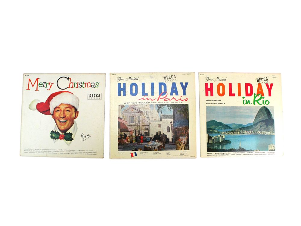 Lot 32: Set of 3 Vintage Decca LPs: Bing Crosby & Müller