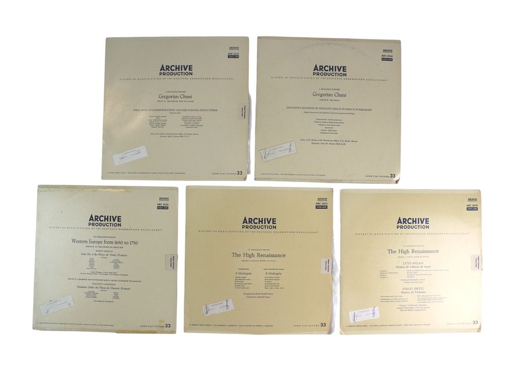 Lot 58: Archive LP Set: Chant to Renaissance