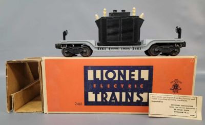 Postwar Lionel O gauge 2461 transformer car in original box with insert and inspection slip 