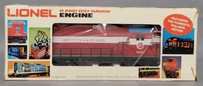 Lionel O gauge Minneapolis & St Louis GP-9 non-powered dummy unit 8867. Lionel O gauge 