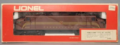 Lionel O gauge 8551 Pennsylvania "Little Joe" electric in original box. Piece looks lightly run, 