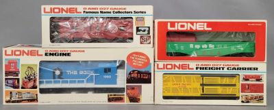 Lionel O gauge LCCA Convention 8068 GP-20 with two cars and a caboose in original boxes. 