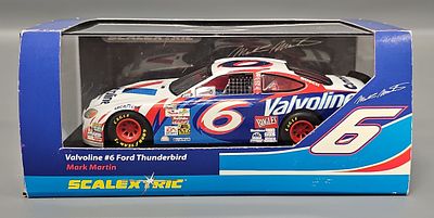 Scalextric 1/32 NASCAR Mark Martin Valvoline Ford Thunderbird Slot Car in Original Box. The car 