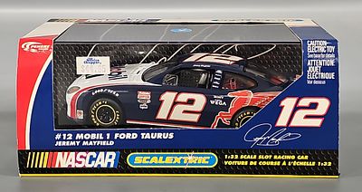 Scalextric 1/32 NASCAR Jeremy Mayfield Mobil 1 Ford Taurus Slot Car in Original Box.The car 