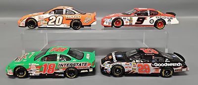 Four Different Scalextric and SCX 1/32 NASCAR Slot Cars. Four Different Scalextric 1/32 NASCAR 