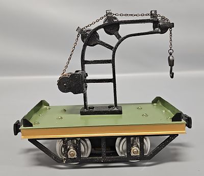 Pride Lines Reproduction Lionel 2 7/8 Derrick Car with Motor, C8+. This has been tested and 