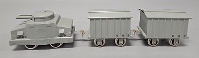 McCoy Standard Gauge Army Train Lionel Jail Train. This is a great reproduction of the Lionel 