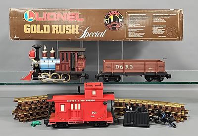 Lionel Large Scale Gold Rush Special Set in Original Box 8-81000. The Set consists of a D&RG 