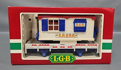 LGB 4037 Circus Low Sided Gondola with Cash Register Car in Original Box, C8-9 in an excellent 