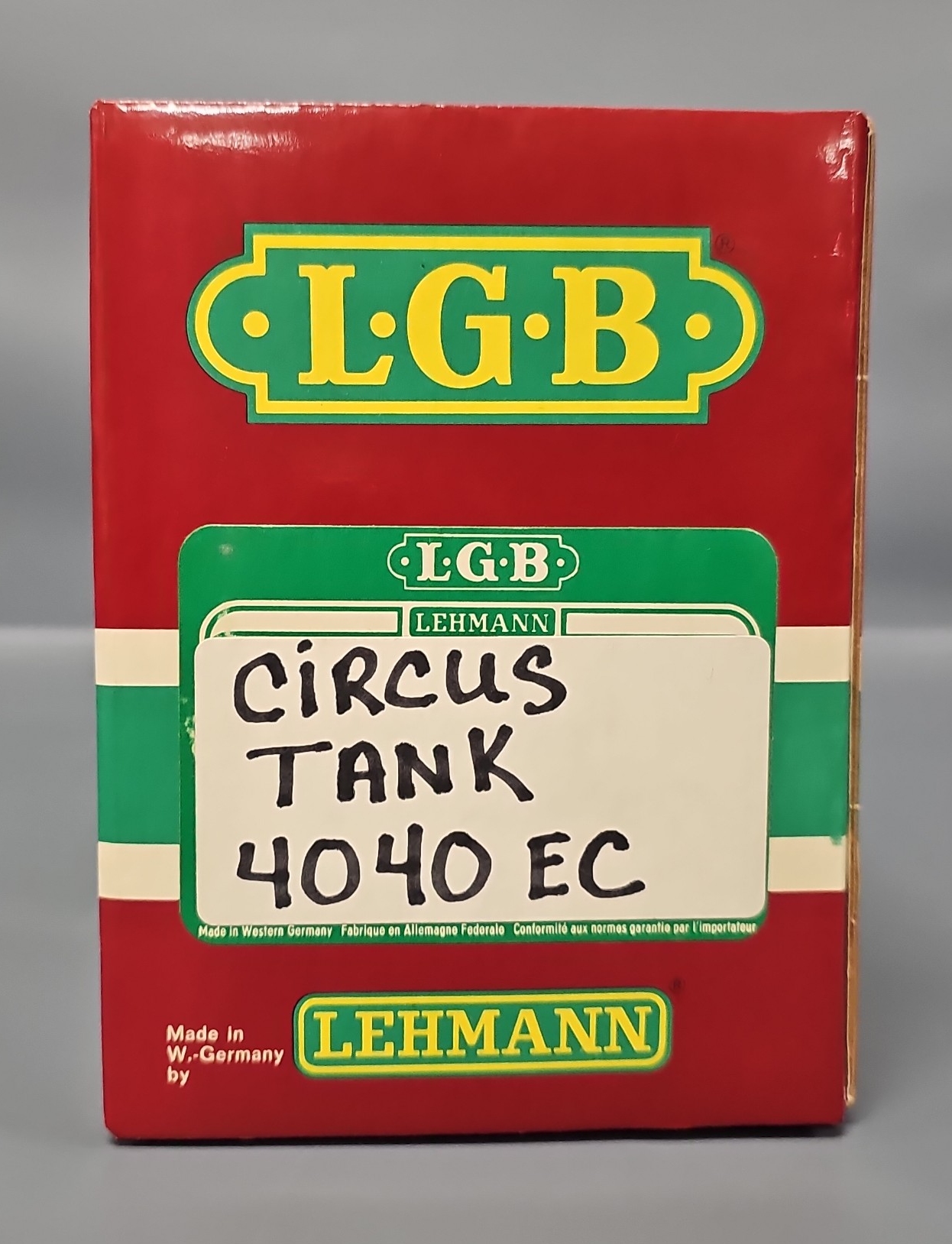 Lot 33 - LGB G Gauge 4040 EC Circus Tank Car in Original Box