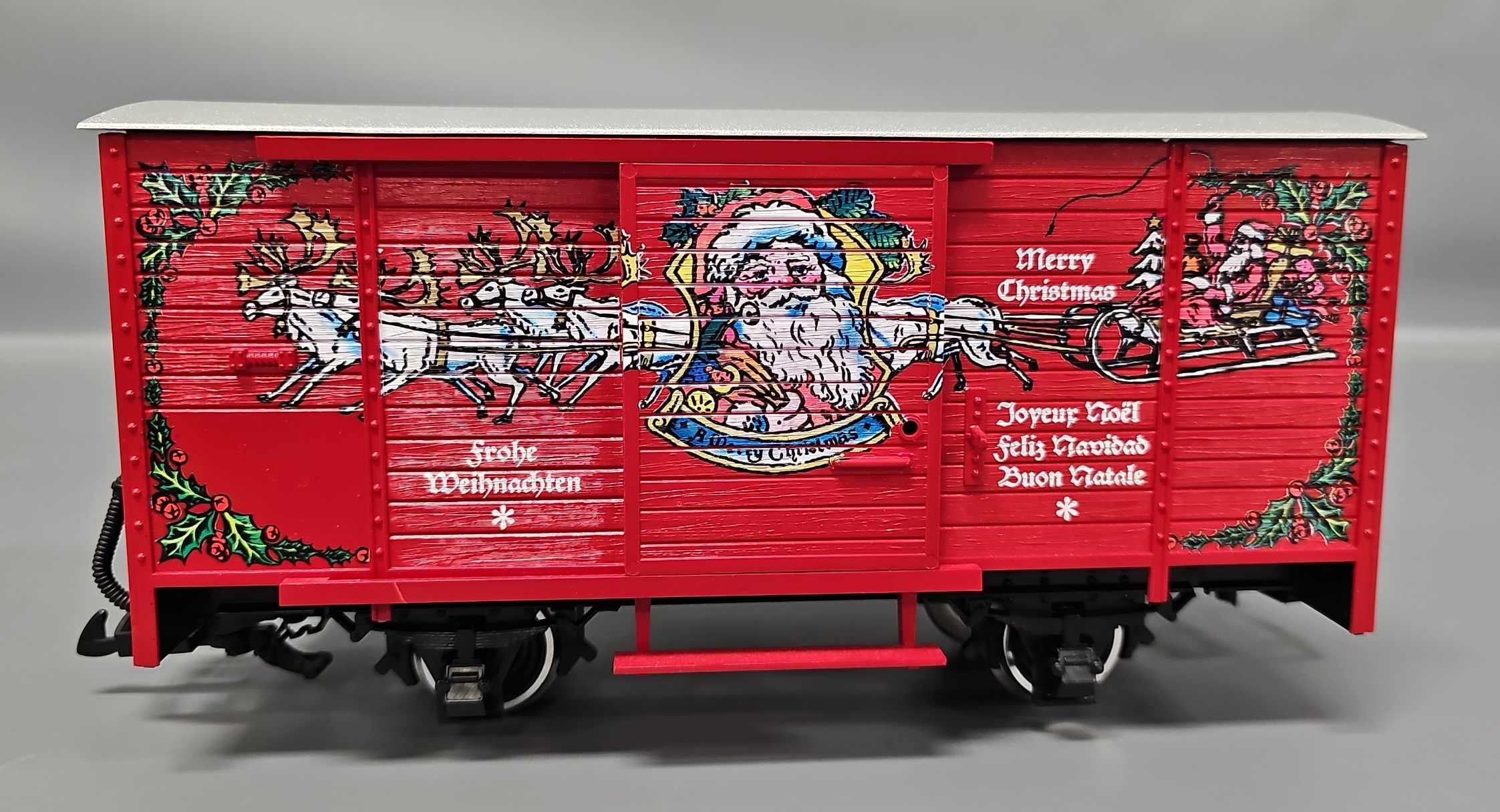 Lot 35 - LGB G Gauge 43352 Christmas Sound Freight Car in Original