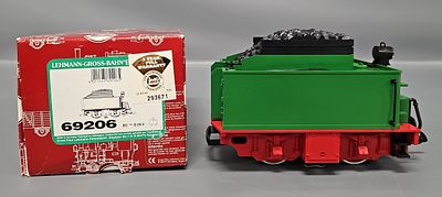 LGB G Gauge 69206 Green and Red Powered Tender in Original Box, C9+ in an excellent original 