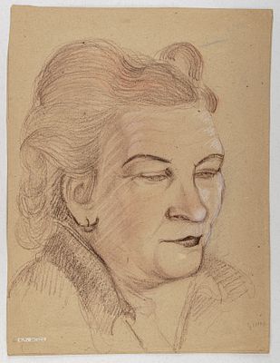 [Из собрания наследников автора]. Печенева-Василевская Софья Герцевна. Женский портрет. 1920-1940-е