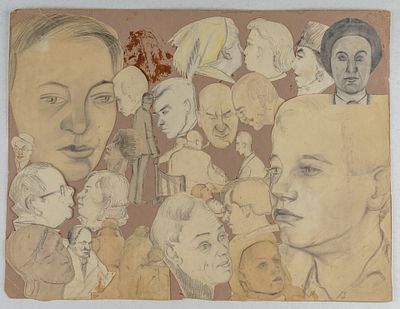 [Из собрания наследников автора]. Печенева-Василевская Софья Герцевна. Коллаж с портретами. 