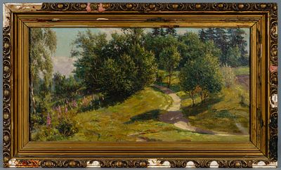 Петров Федор Иванович. “Дорожка”. СССР, сер. ХХ в. Холст, масло. Авторская подпись в правом 