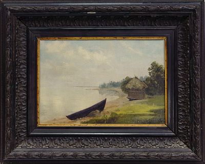 Шильдер Андрей Николаевич (?). Пейзаж. Нач. XX в. Холст, масло. 25х38 см. В раме: 45,5х56,5 см. 