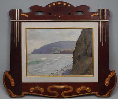 [Экспертиза] Степанов Алексей Степанович. Морской пейзаж со скалой. 1910-е. Холст, масло. 28 