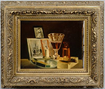 [Бубновый валет] Мильман Адольф Израилевич (?). Натюрморт. Нач. XX в. Холст, масло. 19,5х24 см. 