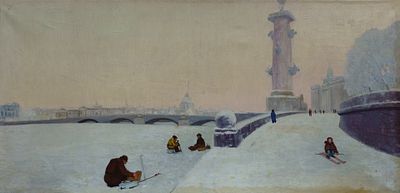 [Экспонировалась на зональной выставке в Ленинграде в 1965] Абрамов Иван Дмитриевич. Ленинград. 