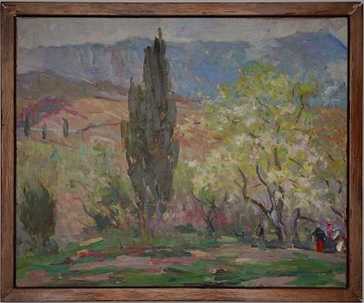 Рапопорт Борис Наумович. Крым. 1980-е. Холст, масло. 52,5х63 см. В раме: 53х64,5 см. Борис 