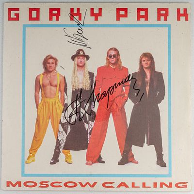 [Автографы участников группы] Грампластинка. Горький парк. &laquo;Moscow Calling&raquo; (&laquo;Москва зовет&raquo;). 1992.
