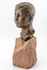 Голова мальчика. Скульптор А. В. Крыжановская. 1960-е. Работа опубликована в каталоге: 
Анна Изображение - 2