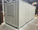 Solar 20ft shipping container stores, 100W solar with 130ah battery /20A controller *PLUS VAT*. M Image - 1