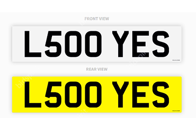 PRIVATE REGISTRATION """"L500 YES"""" *NO VAT*. NP - PRIVATE REGISTRATION """"L500 YES"""" *NO