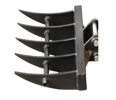 HD GROUND BRASH RAKE 25MM PINS FOR 1 TON DIGGER 450mm x 500mm x 200mm