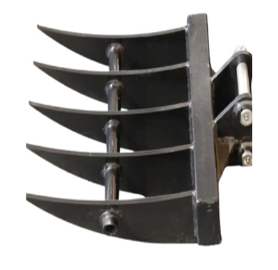 HD GROUND BRASH RAKE 25MM PINS FOR 1 TON DIGGER 450mm x 500mm x 200mm